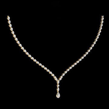 Pear Lab Grown Diamond V Drop Tennis Necklace