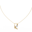Nature Inspired Marquise Moissanite Diamond Leafy Pendant - View 2