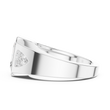 Emerald Cut Moissanite Diamond Signet Ring With Trillion Accents - View 9