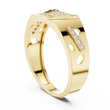 Round Cut Lab Grown Diamond Men's Modern Openwork Orbital Cutout Engagement Ring - View 7