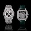 Masterpiece Dual Time Collection Skeleton Moissanite Diamond Artistry And Precision Chronograph Excellence