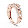 Round Cut Lab Grown Diamond Men's Round Medallion Double Pave Border Ring - View 8
