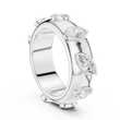 Multi Shape Cut Lab Grown Diamond Men's Flush Bezel Cigar Band - View 9