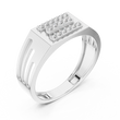 Round Cut Moissanite Diamond Men's Architectural Side Cutout Statement Band - View 6