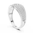 Round Cut Lab Grown Diamond Men's Oval Shield Pave Accent Wedding Ring - View 9