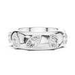 Multi Shape Cut Lab Grown Diamond Men's Flush Bezel Cigar Band - View 12