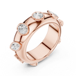 Multi Shape Cut Lab Grown Diamond Men's Flush Bezel Cigar Band - View 5
