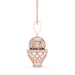 Sports Theme Ball Motif Charm Pendant with Round Lab Grown Diamond - View 8