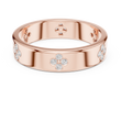 Round Cut Lab Grown Diamond Men's Four Leaf Clover Wedding Band - View 2