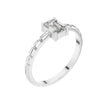 Minimalist Emerald Cut Lab Diamond Solitaire Engagement Ring - View 6