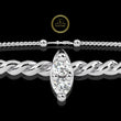 Minimalist Marquise Lab Diamond Twisted Rope Bangle For Her - View 7