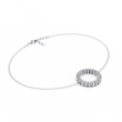 Minimalist Open Circle Round Lab Diamond Bracelet - View 4