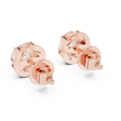 Swirl Border Round Cut Lab Grown Diamond Architectural Stud Earrings - View 8