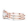 Handcrafted Oval Cut Lab Diamond Split Shank Ring - View 8