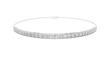 Single Classic Row Round Moissanite Diamond Tennis Bracelet - View 3