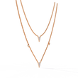 Two Layered Triangle Lab Grown Diamond Pave Necklace - View 8