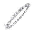 Mixed Shape Lab Diamond Statement Tennis Bracelet - View 4