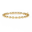 Mixed Shape Lab Diamond Statement Tennis Bracelet - View 8