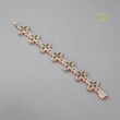 Modern Diamond Bracelet 925 Silver and 14K Gold Moissanite Geometric Design - View 2