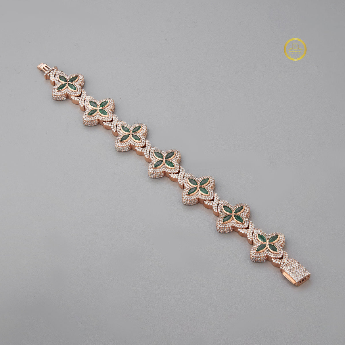 Modern Diamond Bracelet 925 Silver and 14K Gold Moissanite Geometric Design - View 2