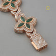 Modern Diamond Bracelet 925 Silver and 14K Gold Moissanite Geometric Design - View 4