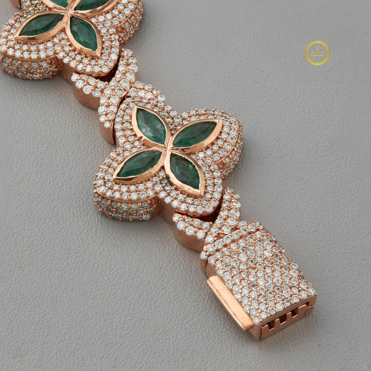 Modern Diamond Bracelet 925 Silver and 14K Gold Moissanite Geometric Design - View 4