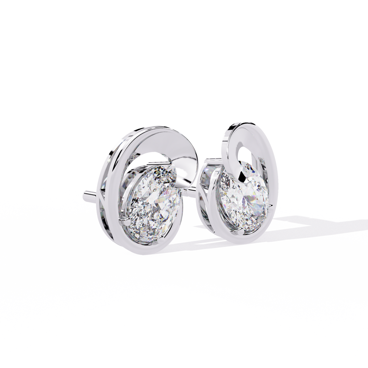 Stunning Oval Cut Moissanite Diamond Stud Earrings for Every Occasion - View 6