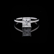 Modern Princess Cut Lab Diamond Solitaire Engagement Ring
