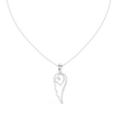 Abstract Spiritual Silhouette Charm Pendant with Round Moissanite Diamond - View 9