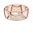 Round Cut Lab Grown Diamond Men's Swirl Channel Set Heavy Statement Ring - View 2