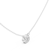 Round Lab Grown Diamond Solitaire Pendant with Center Bezel Setting - View 6