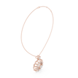 Floret Pattern Layering Pendant with Round Moissanite Diamond - View 11