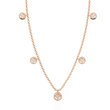 Round Cut Moissanite Diamond Halo Station Necklace - View 11