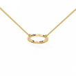 Round Cut Lab Grown Diamond Open Circle Halo Pendant - View 8
