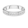 Modern Round Lab Diamond Channel Set Wedding Band - View 3