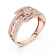 Round Cut Lab Grown Diamond Men's Round Medallion Double Pave Border Ring - View 5