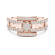 Round Cut Lab Grown Diamond Men's Round Medallion Double Pave Border Ring - View 2