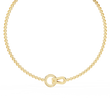 Pave Buckle Clasp Round Lab Grown Diamond Tennis Necklace - View 8