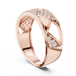 Round Cut Lab Grown Diamond Men's Triangular Pave Pattern Statement Ring - View 8