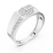 Round Cut Lab Grown Diamond Men's Split Circle Medallion Statement Band - View 6