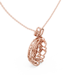 Leaf Motif Nature Inspired Moissanite Diamond Pendant Necklace - View 8