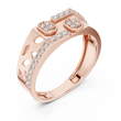 Round Cut Moissanite Diamond Men's Organic Openwork Cutout Architectural Wedding Ring - View 5