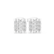 Sculpted Openwork Core Channel Style Grid Setting Round Lab Diamond Earrings - View 3