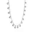 Round Cut Lab Grown Diamond Dangle Charm Choker Necklace - View 7