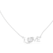 LOVE Alphabet Typography Pendant with Round Moissanite Diamond - View 3
