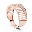 Round Cut Moissanite Diamond Men's Vertical Pillar Cage Pave Statement Ring - View 8
