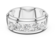 Round Cut Moissanite Diamond Men's Heavy Gold Classic Wedding Ring - View 3