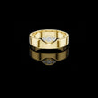 Round Cut Lab Grown Diamond Men's Unique Geometric Anniversary Ring