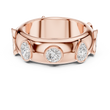 Multi Shape Cut Moissanite Diamond Men's Flush Bezel Cigar Band - View 2