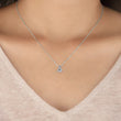 Round Lab Grown Diamond Pendant with Heavy Four Prong Double Bail Setting - View 11